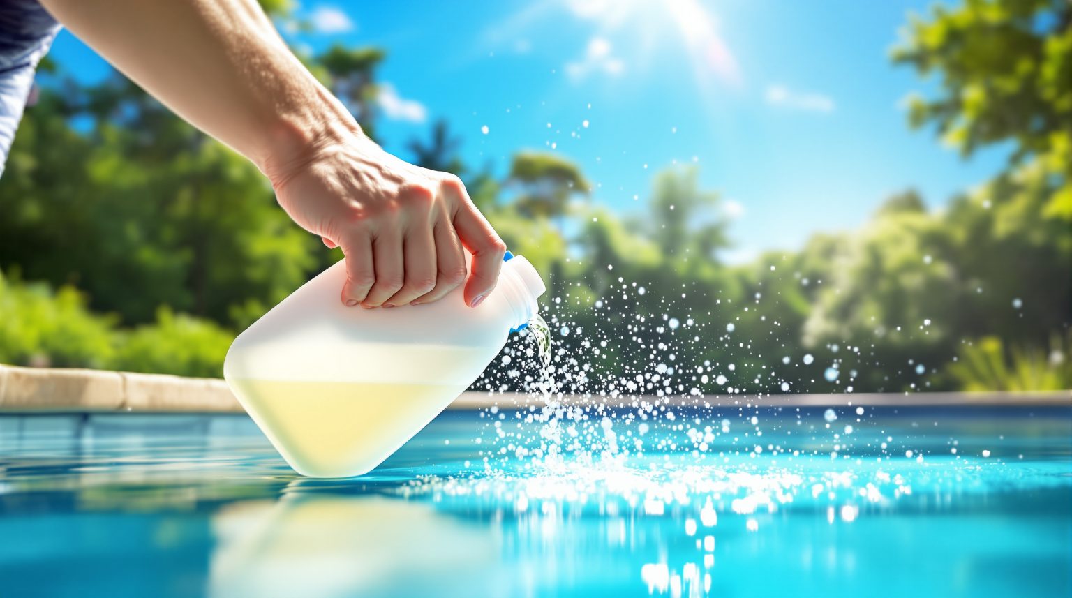 Javel dans piscine : Guide complet pour une eau claire et saine facilement