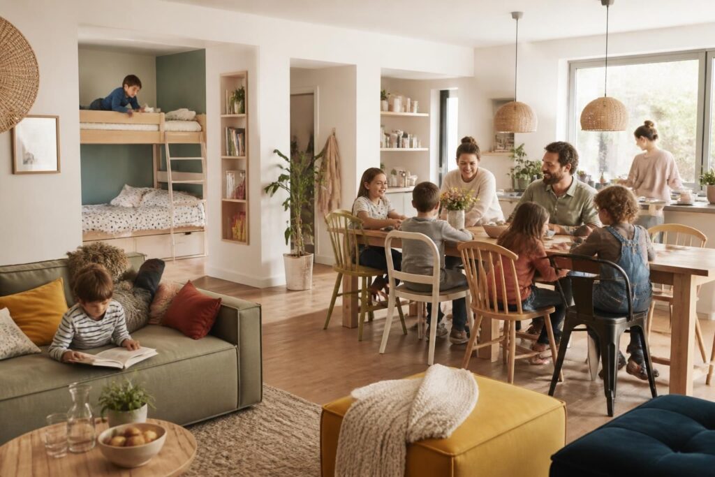 Familles nombreuses : comment organiser un logement adapté sans se ruiner ? découvrez nos conseils pratiques pour aménager un logement adapté aux familles nombreuses sans dépasser votre budget. astuces d'organisation et solutions économiques pour un espace confortable et fonctionnel.